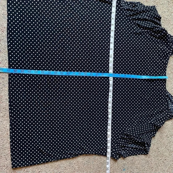Jessica Simpson Collection Black White Poker Dot Casual Summer Top Women Plus 3X - Picture 2 of 5